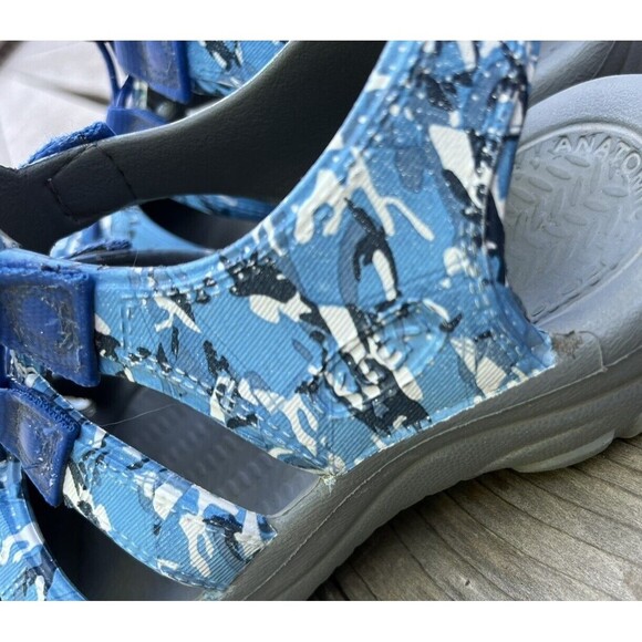 KEEN Youth Kid's 3 Rubber Sport Sandals - Blue Camo - Picture 5 of 11